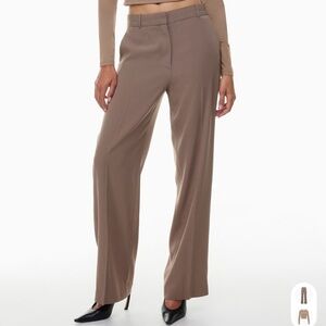 Aritzia Agency Pant Mirror crepe Deep taupe